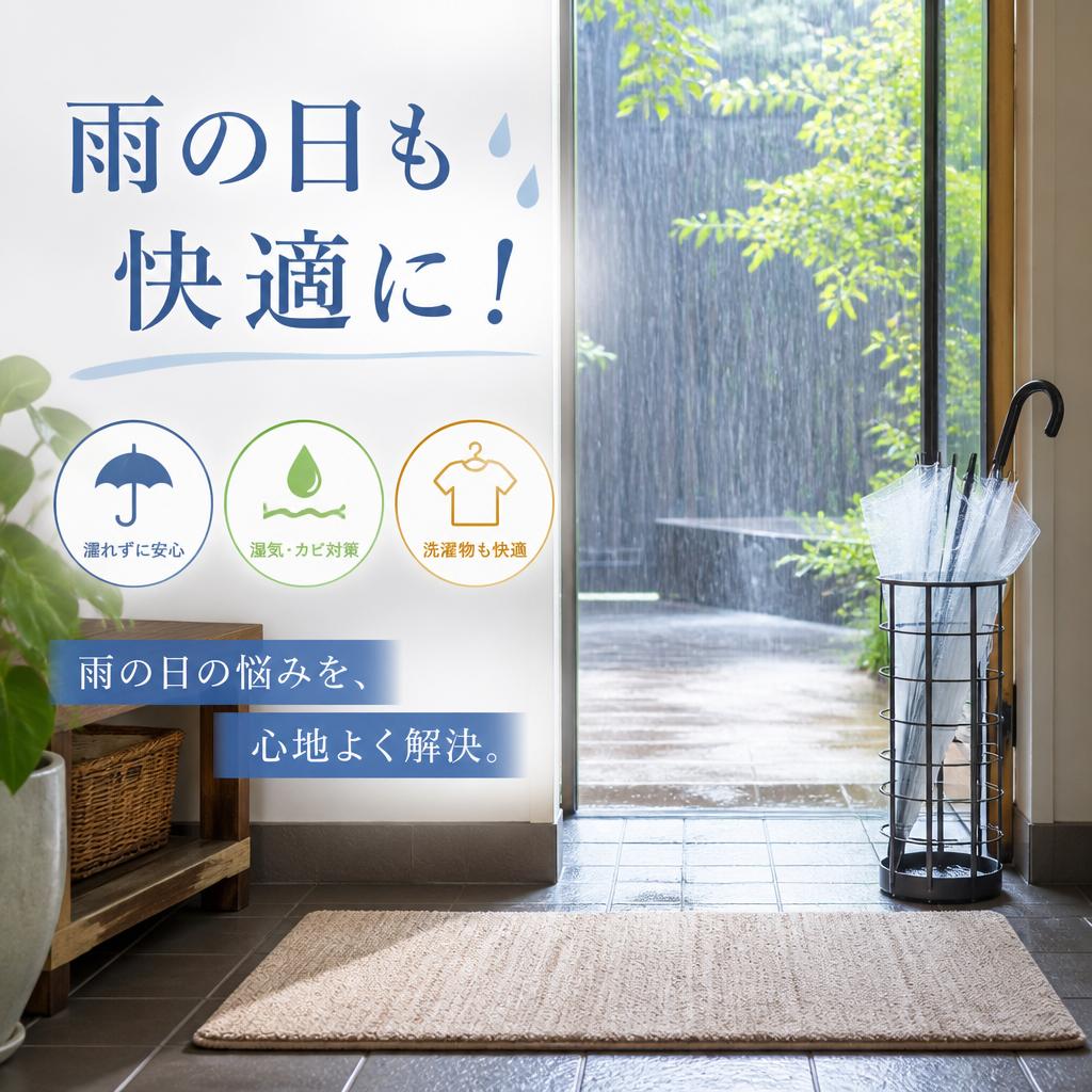 雨の日も快適に！