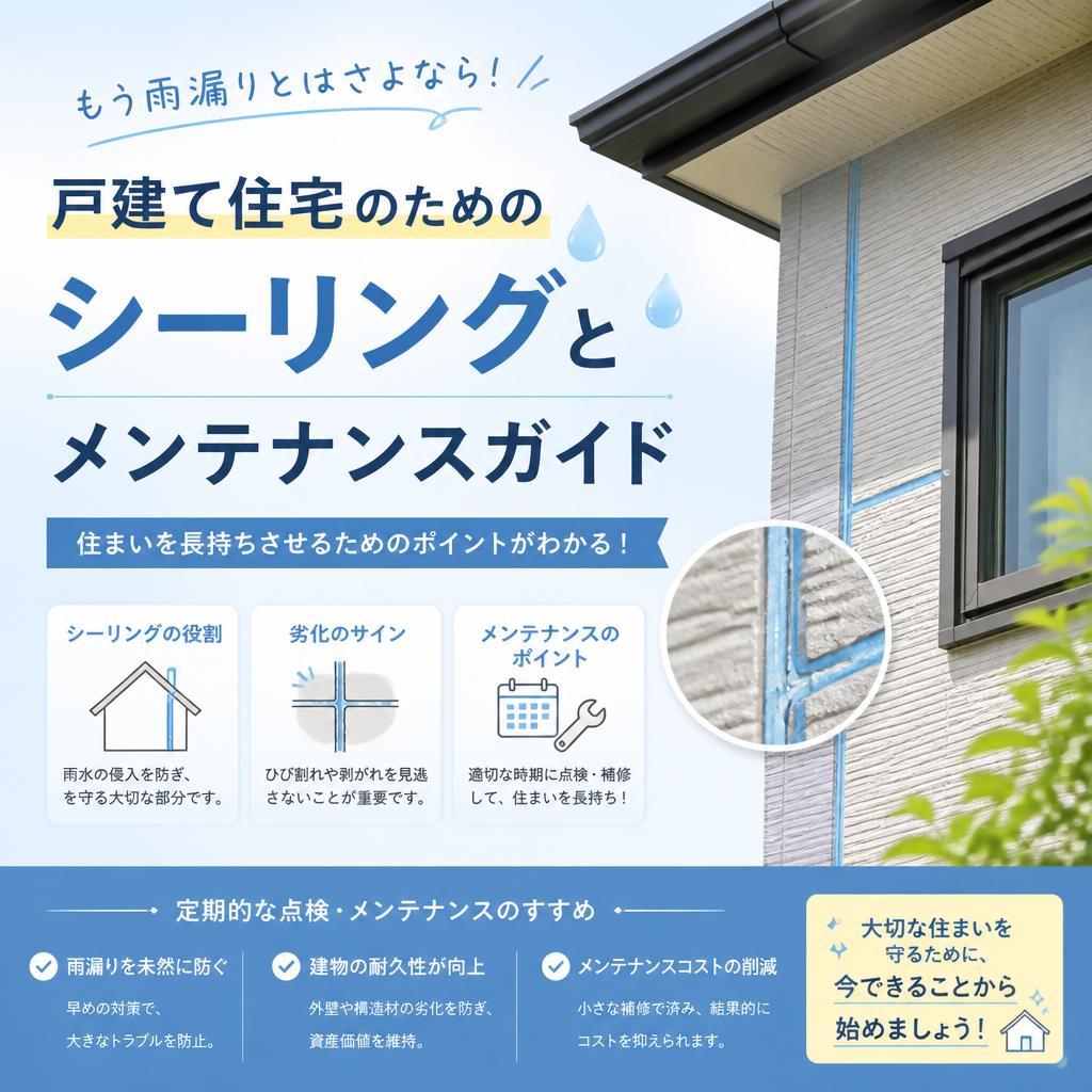 もう雨漏りとはさよなら！戸建て住宅のためのシーリングとメンテナンスガイド