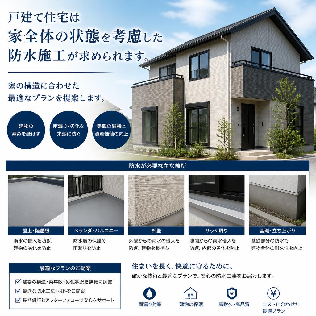 4. 戸建て住宅に適した防水対策