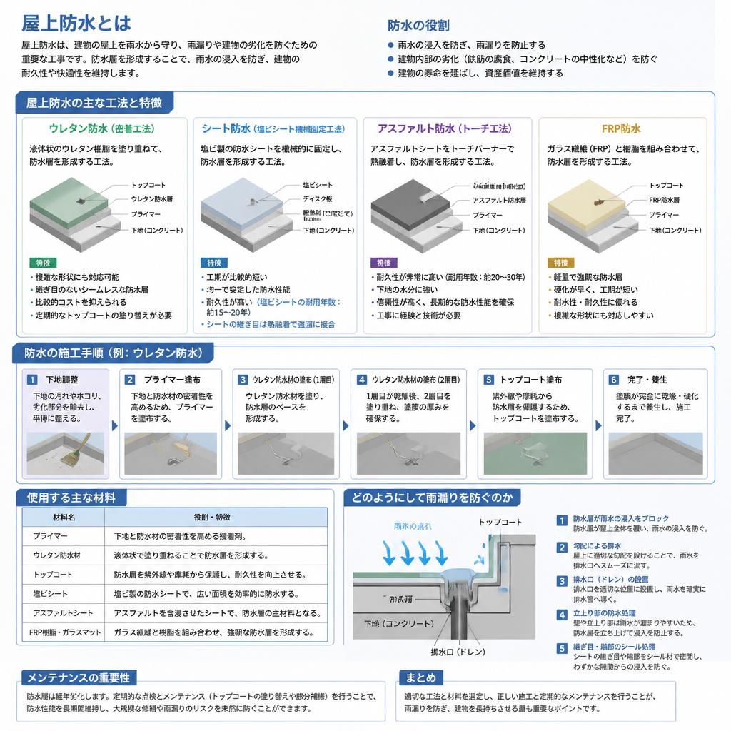 マンション屋上の防水工事とは？