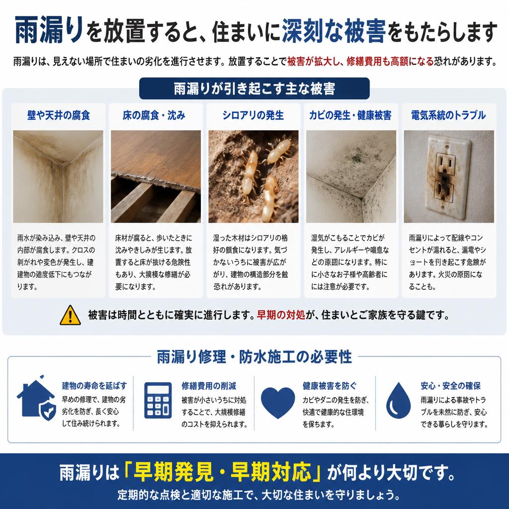 雨漏りによる被害