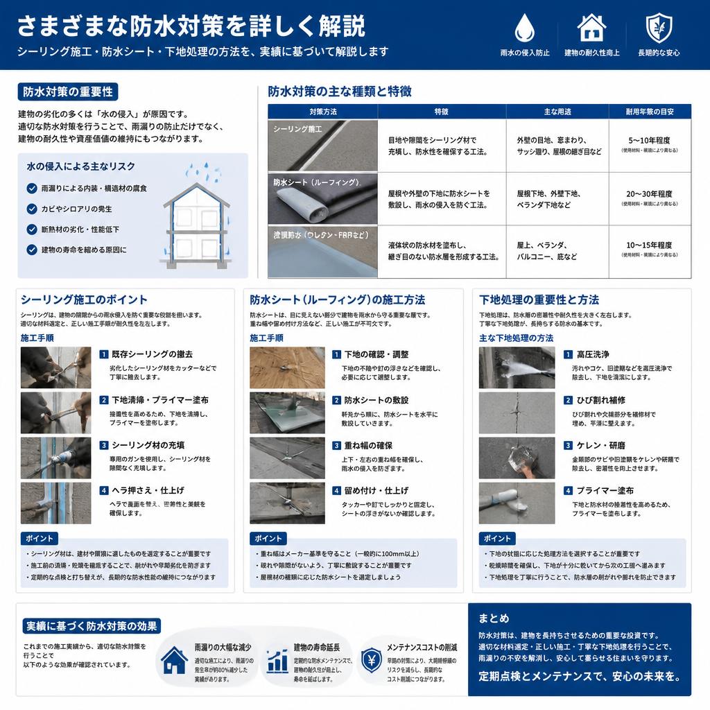 防水対策の種類