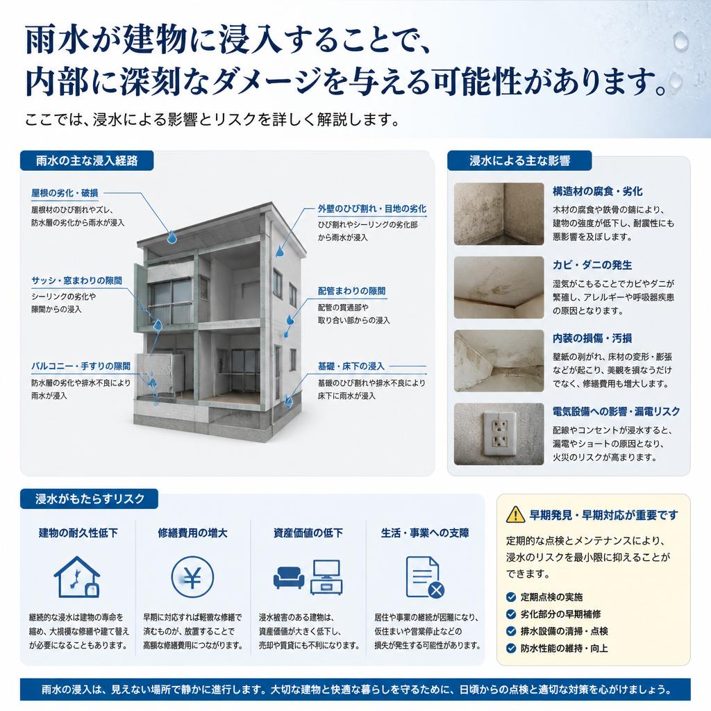 雨水の浸入リスクとその影響
