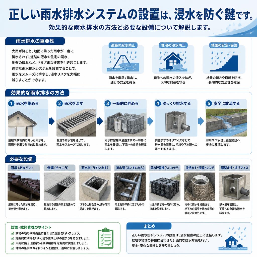 雨水排水システムの見直し