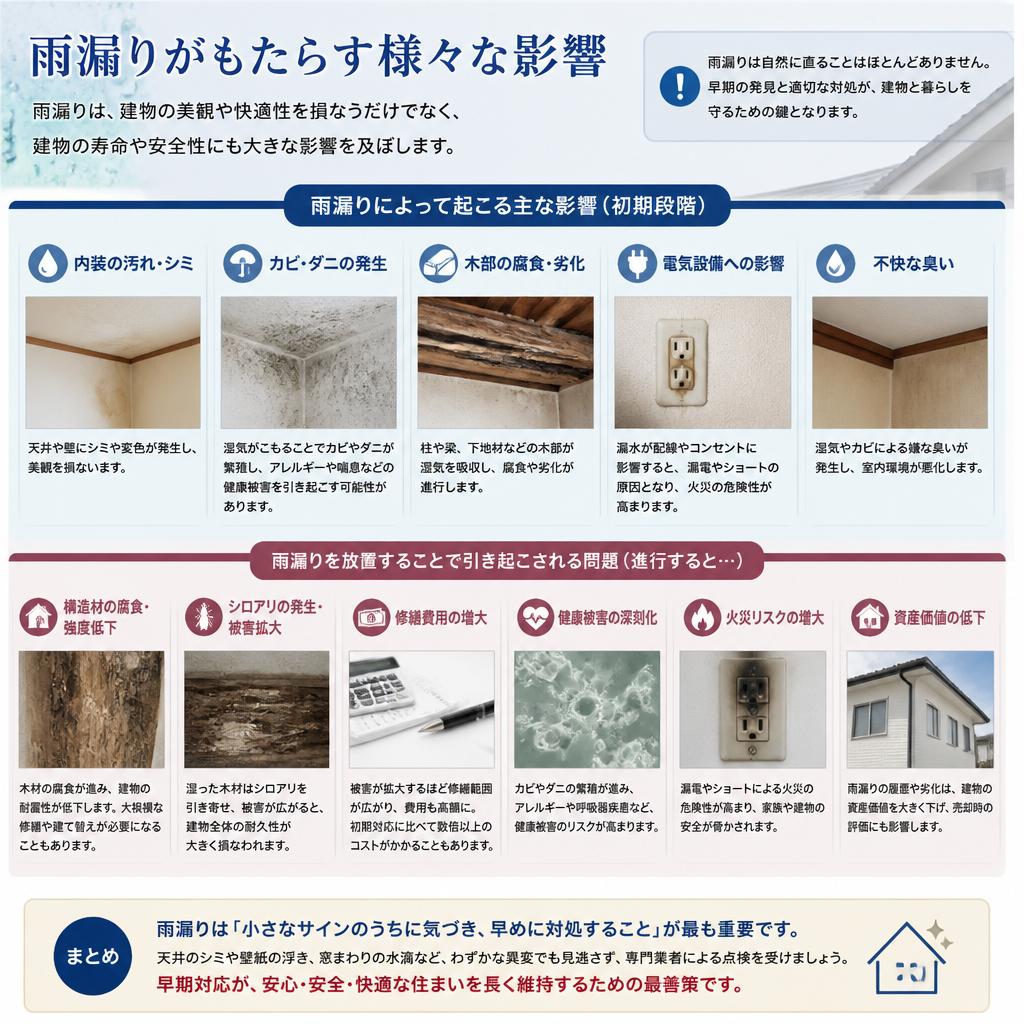 2. 雨漏りの影響とは？
