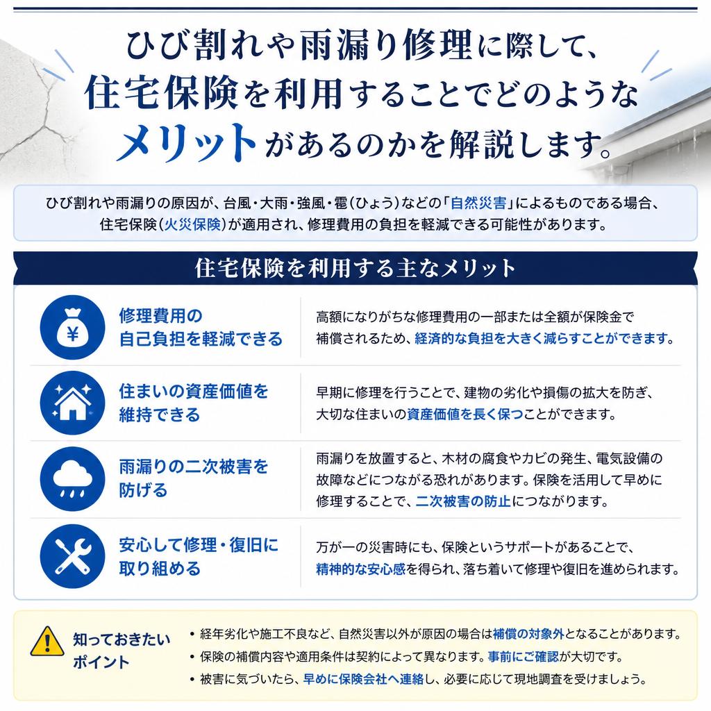 4. 住宅保険を使った修理のメリット
