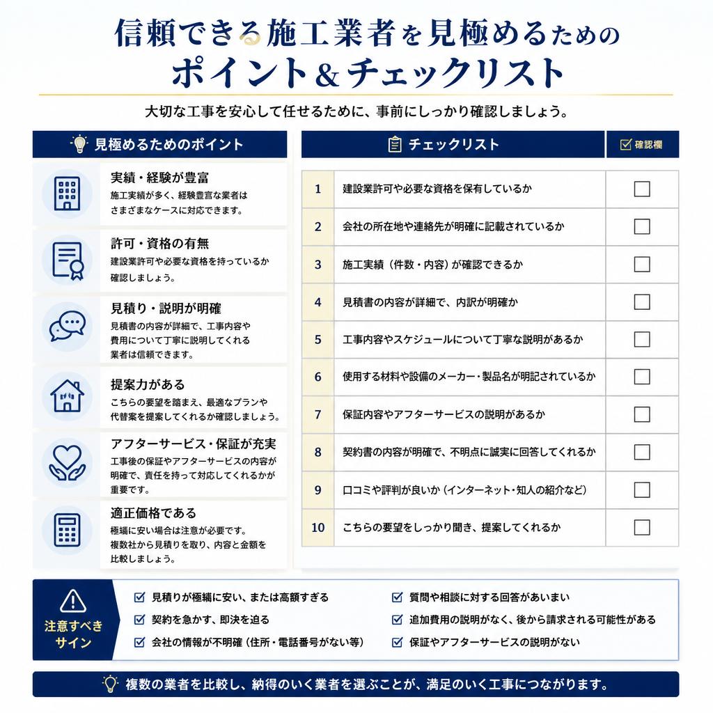 5. 施工業者選びのポイント