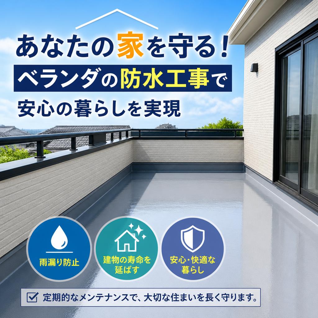 あなたの家を守る！ベランダの防水工事で安心の暮らしを実現