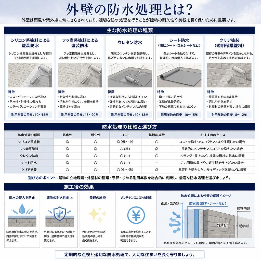 外壁の防水処理とは？