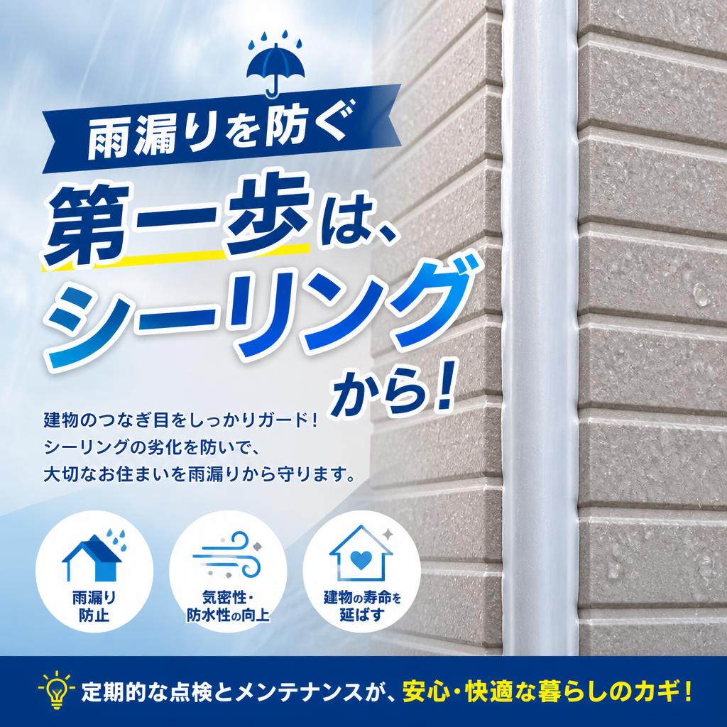 雨漏りを防ぐ第一歩は、シーリングから！