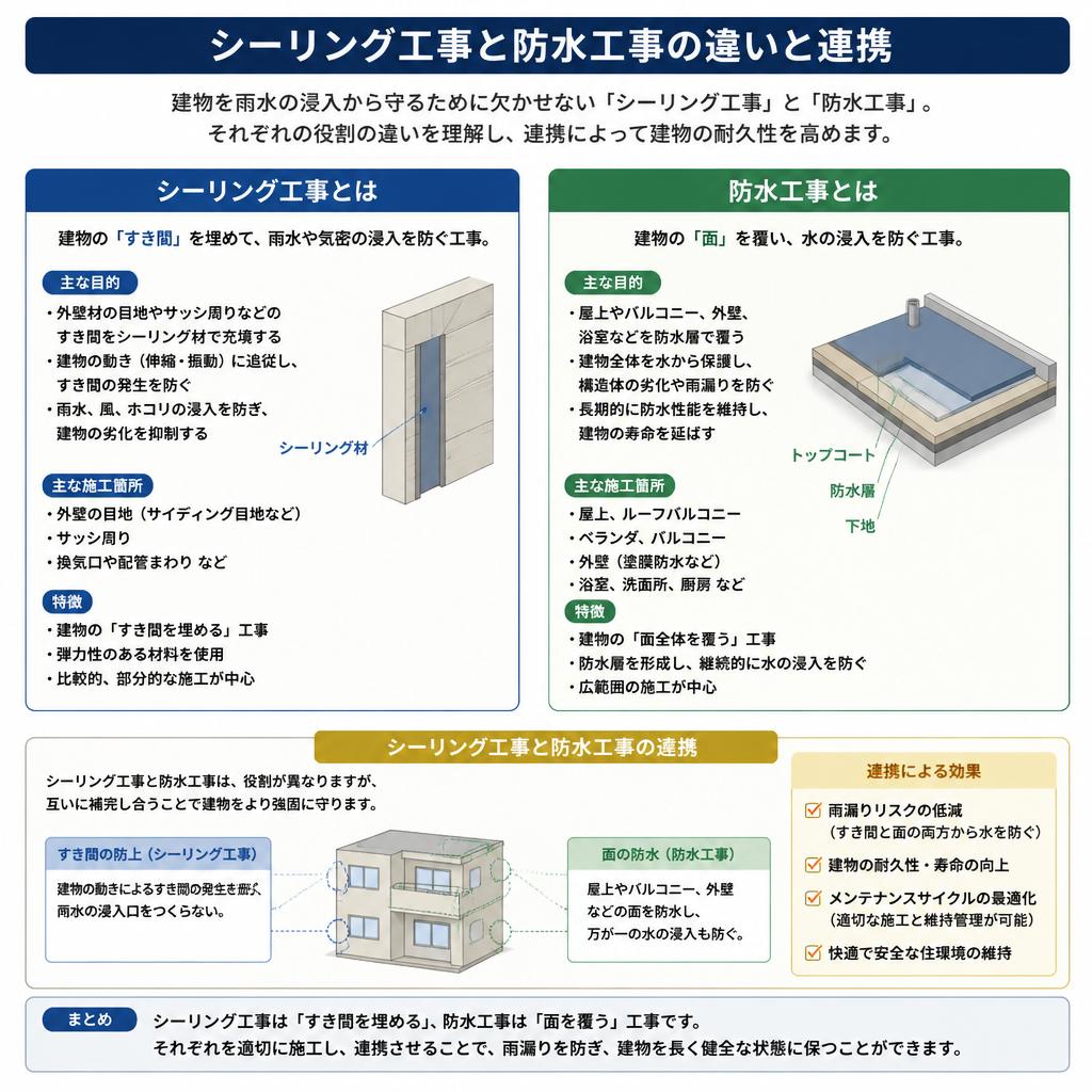 防水工事との関係