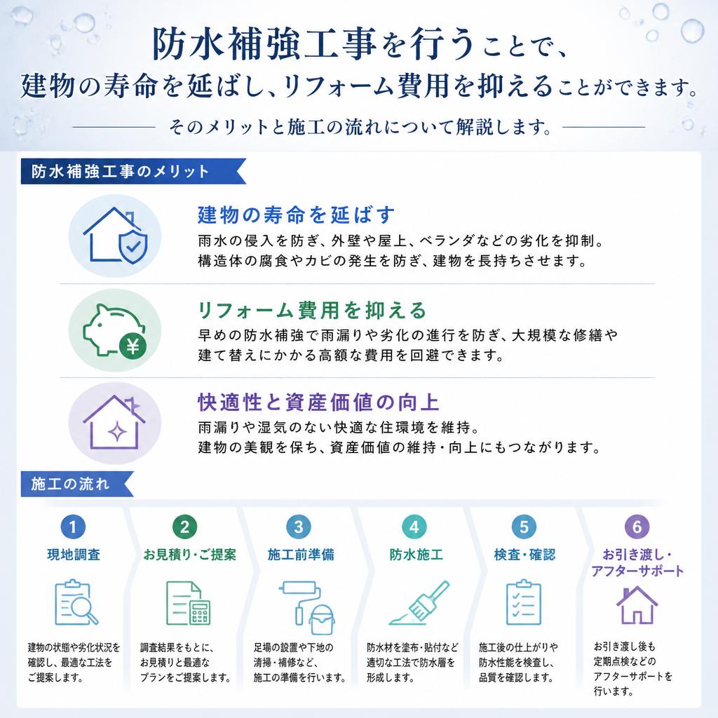 4. 防水補強工事のメリット