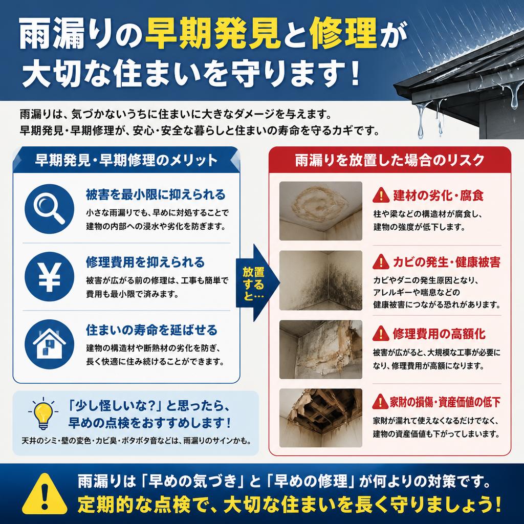 4. 雨漏り修理の重要性