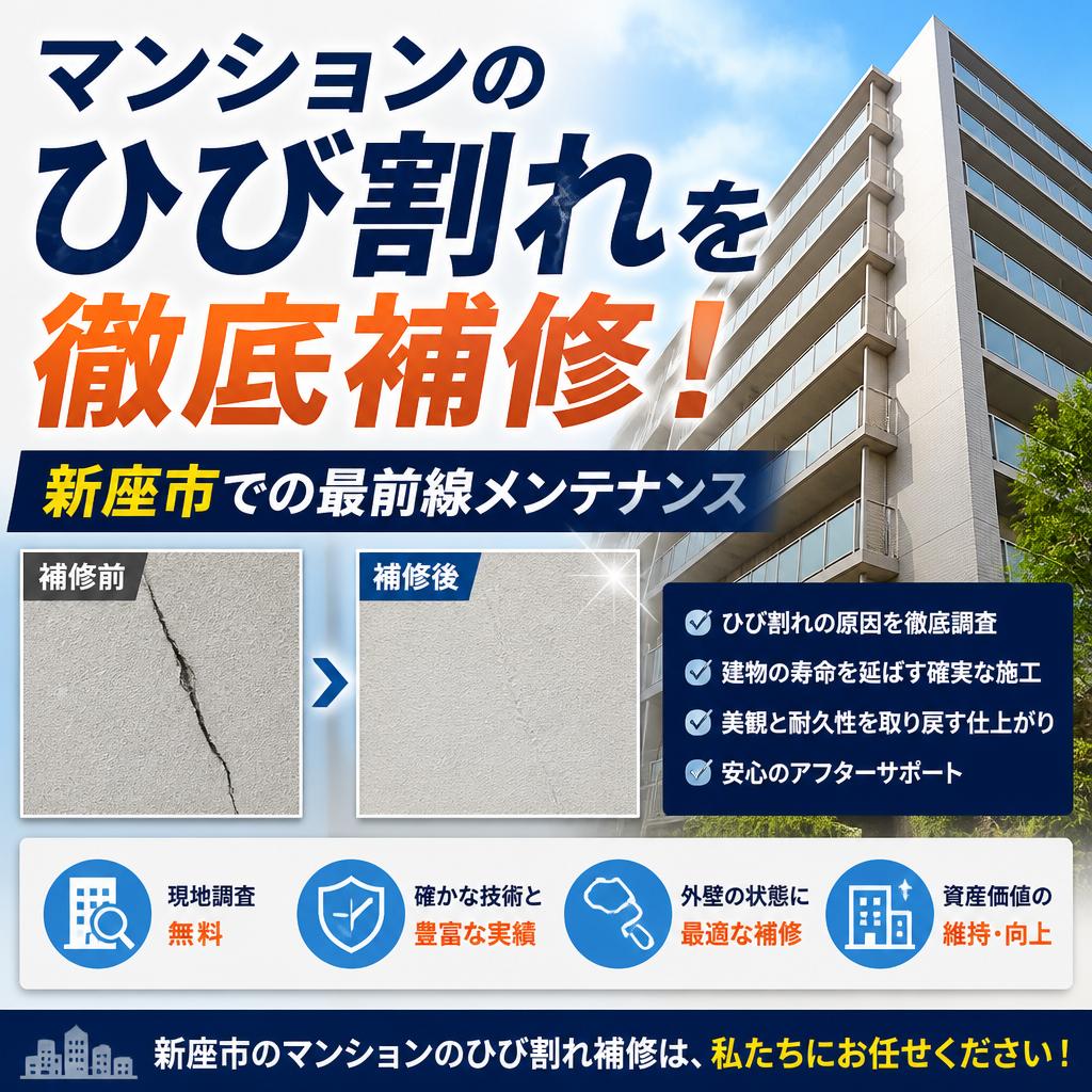 マンションのひび割れを徹底補修！新座市での最前線メンテナンス