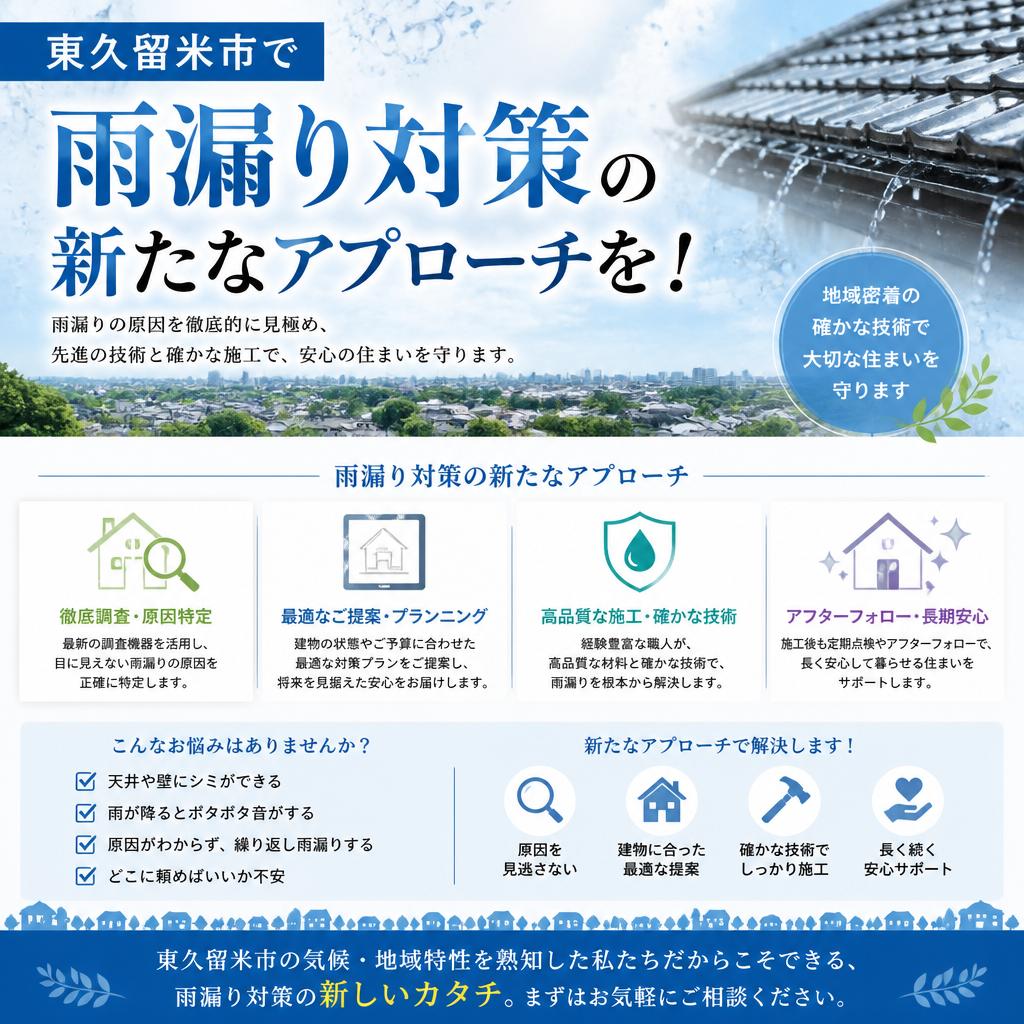 東久留米市で雨漏り対策の新たなアプローチを！