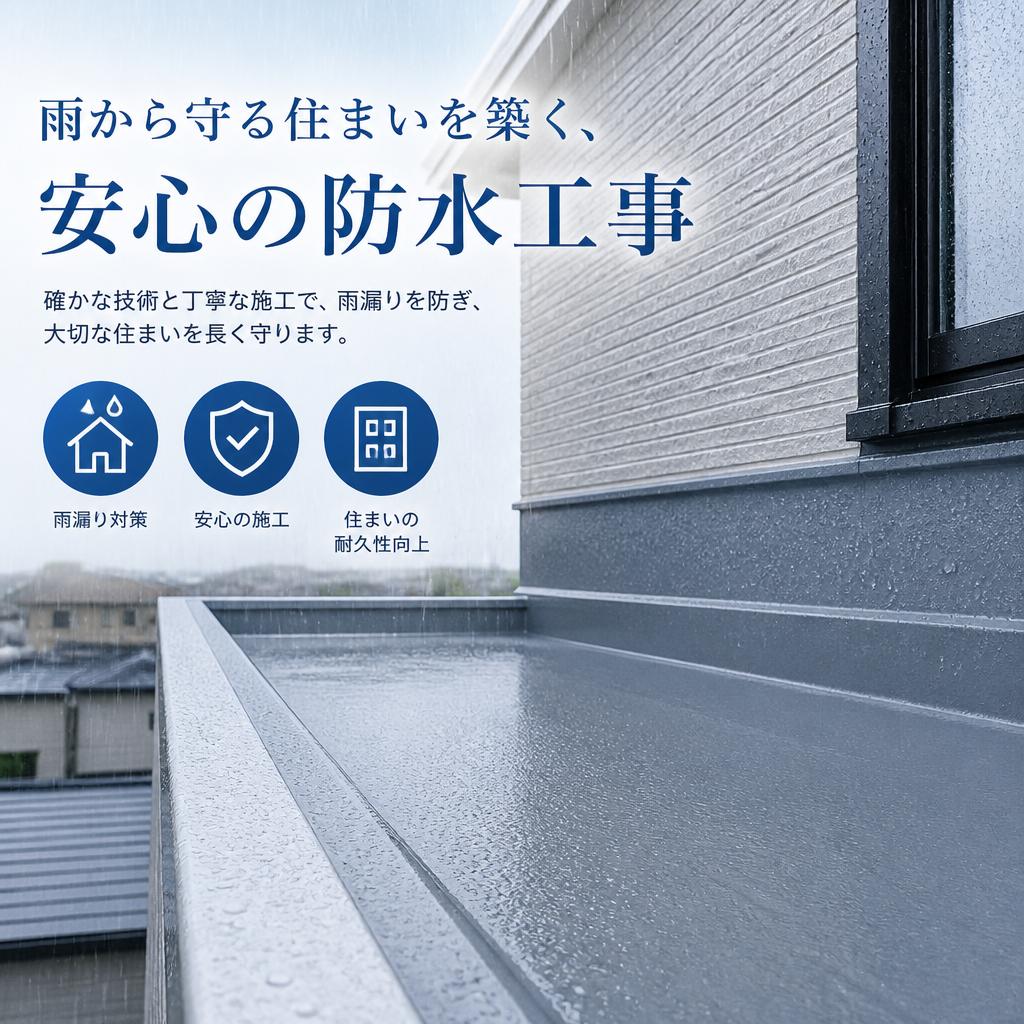 雨から守る住まいを築く、安心の防水工事