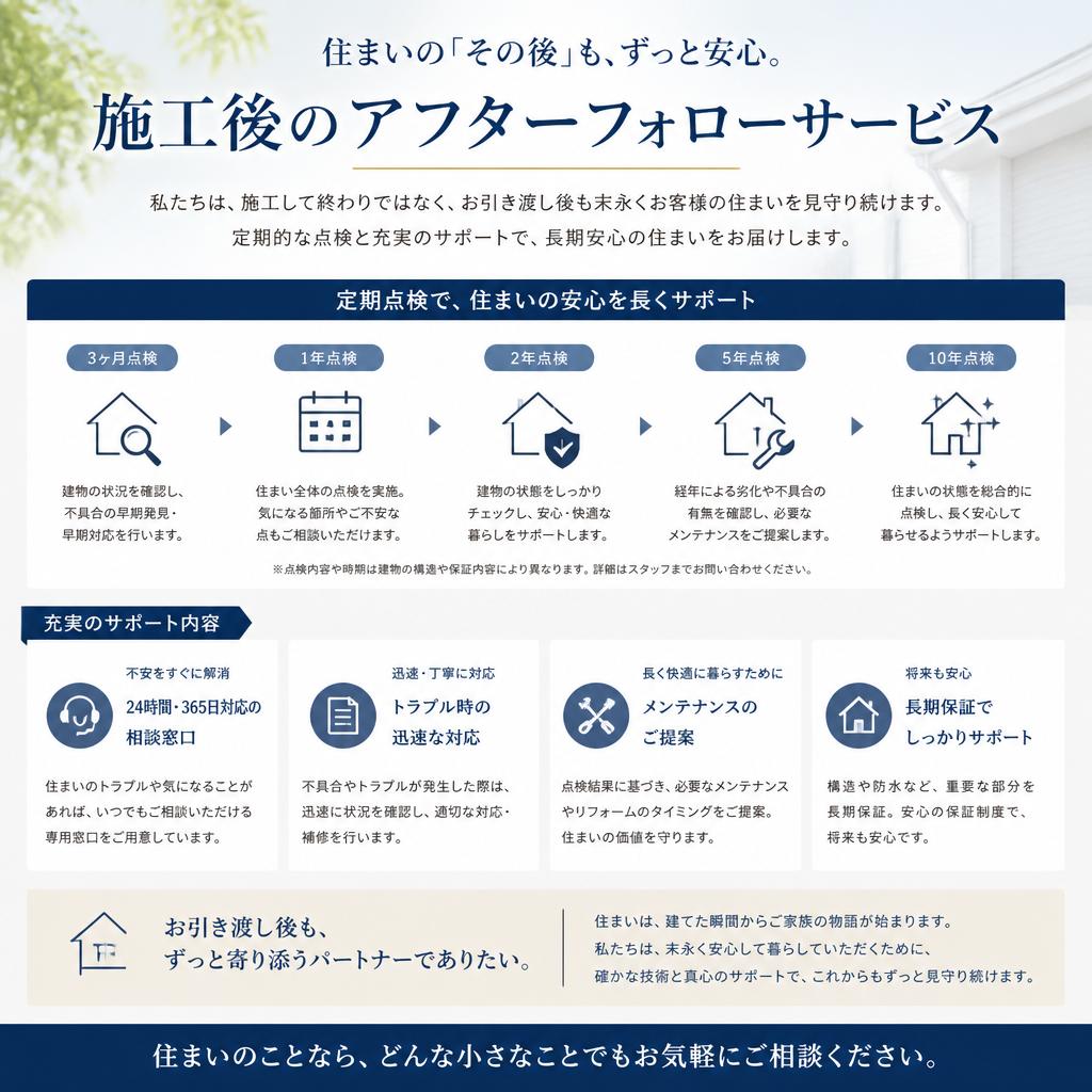 7. 施工後のアフターフォロー