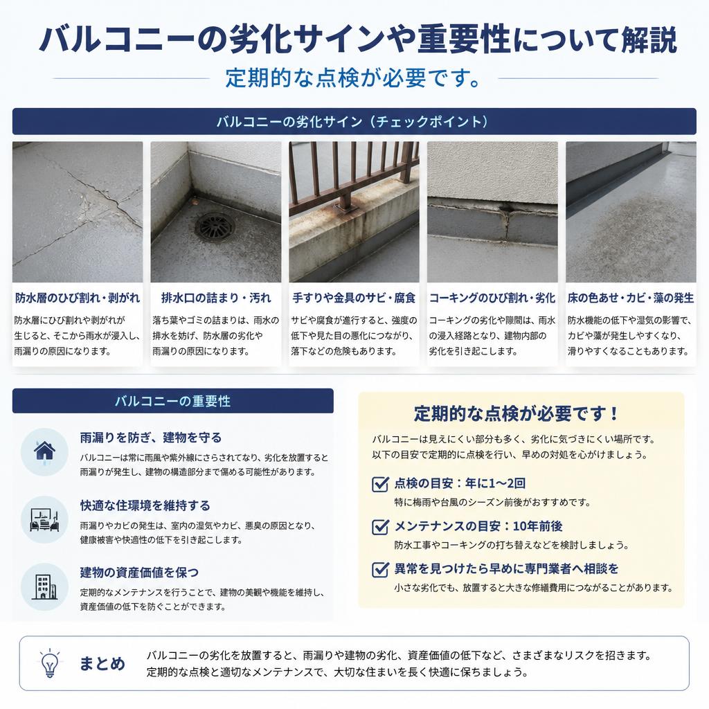 2. バルコニーの重要性とメンテナンス