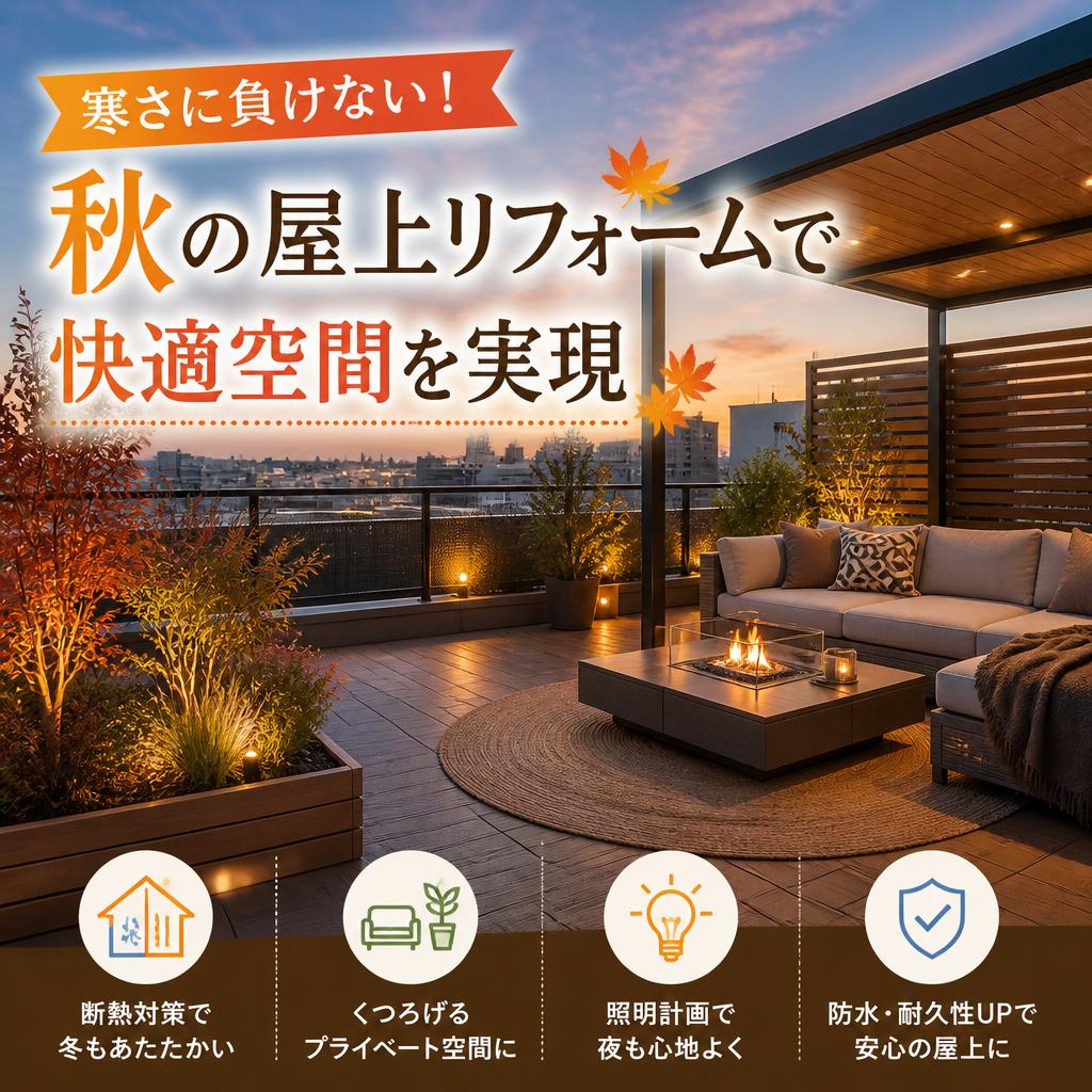 寒さに負けない！秋の屋上リフォームで快適空間を実現