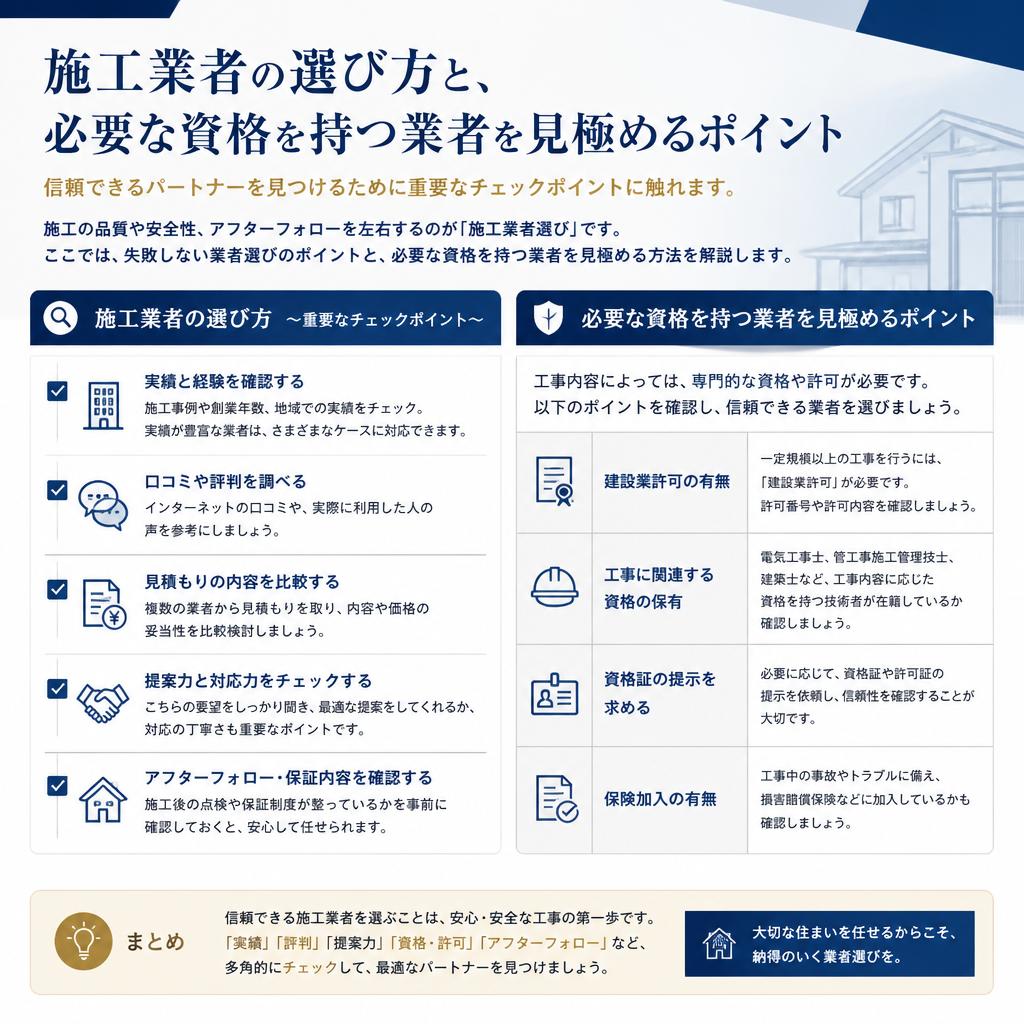 新座市の信頼の施工業者選び