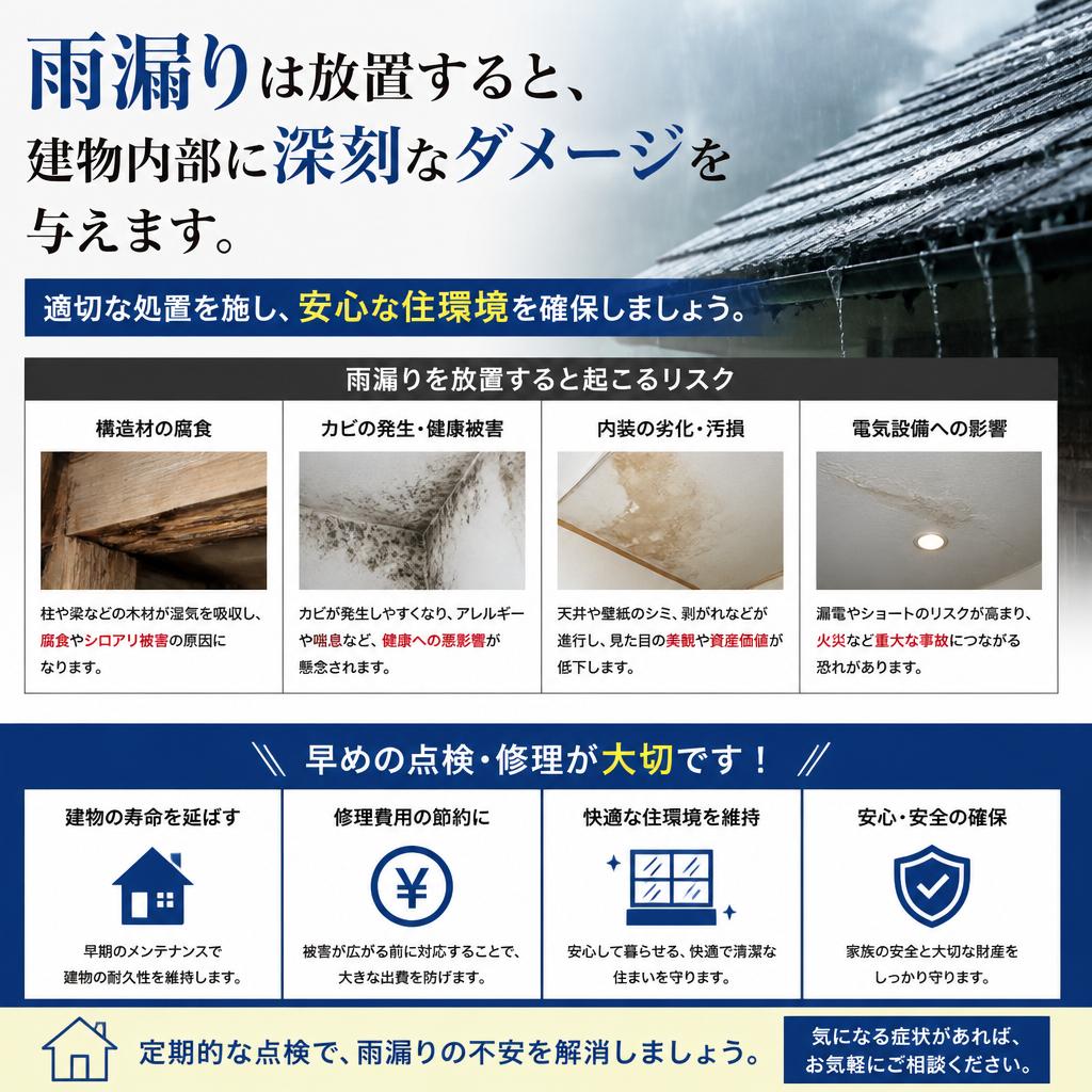 雨漏り修理の重要性
