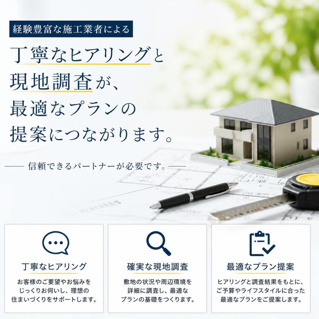 経験豊富な施工業者にお任せ