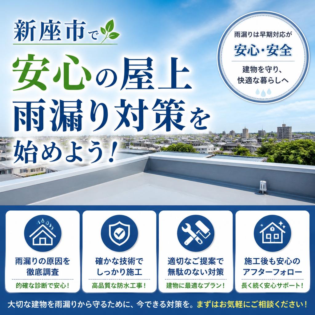 新座市で安心の屋上雨漏り対策を始めよう！