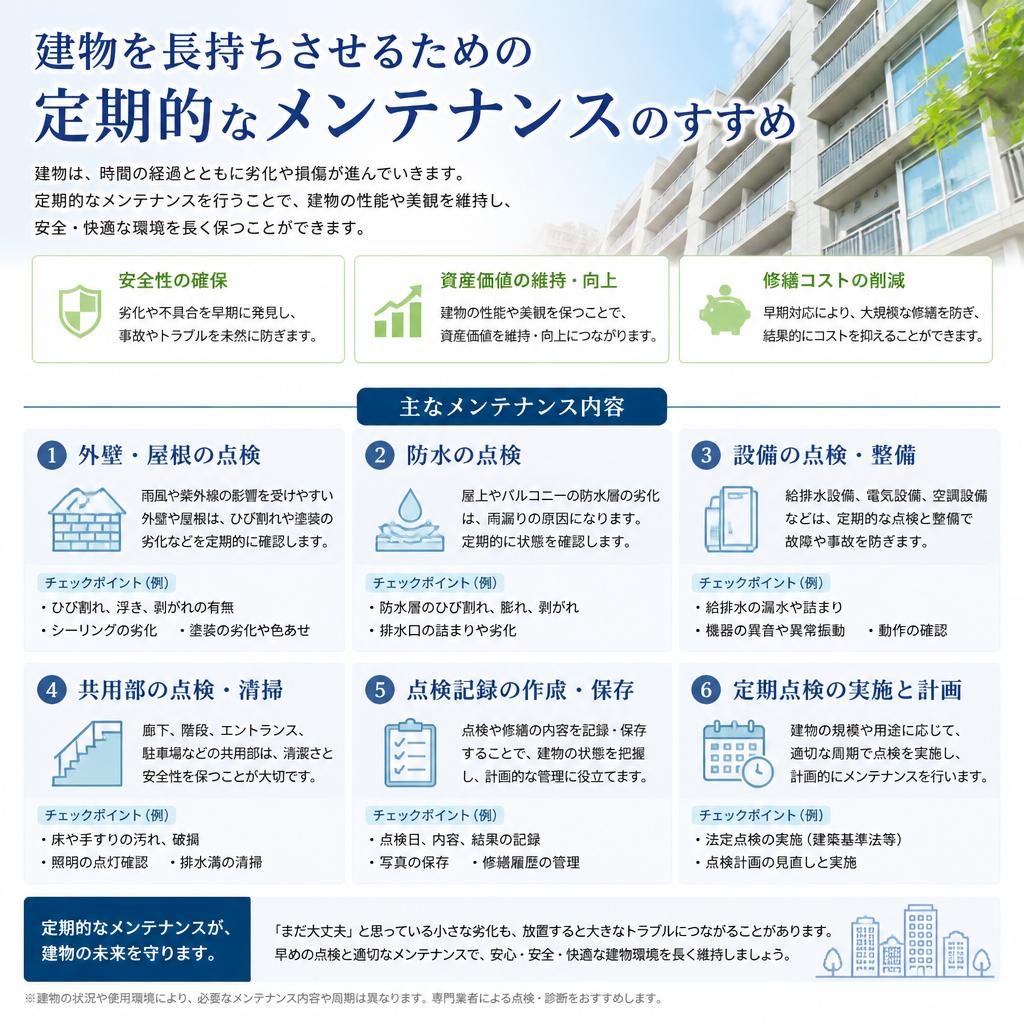 4. 定期的な建物メンテナンスの重要性
