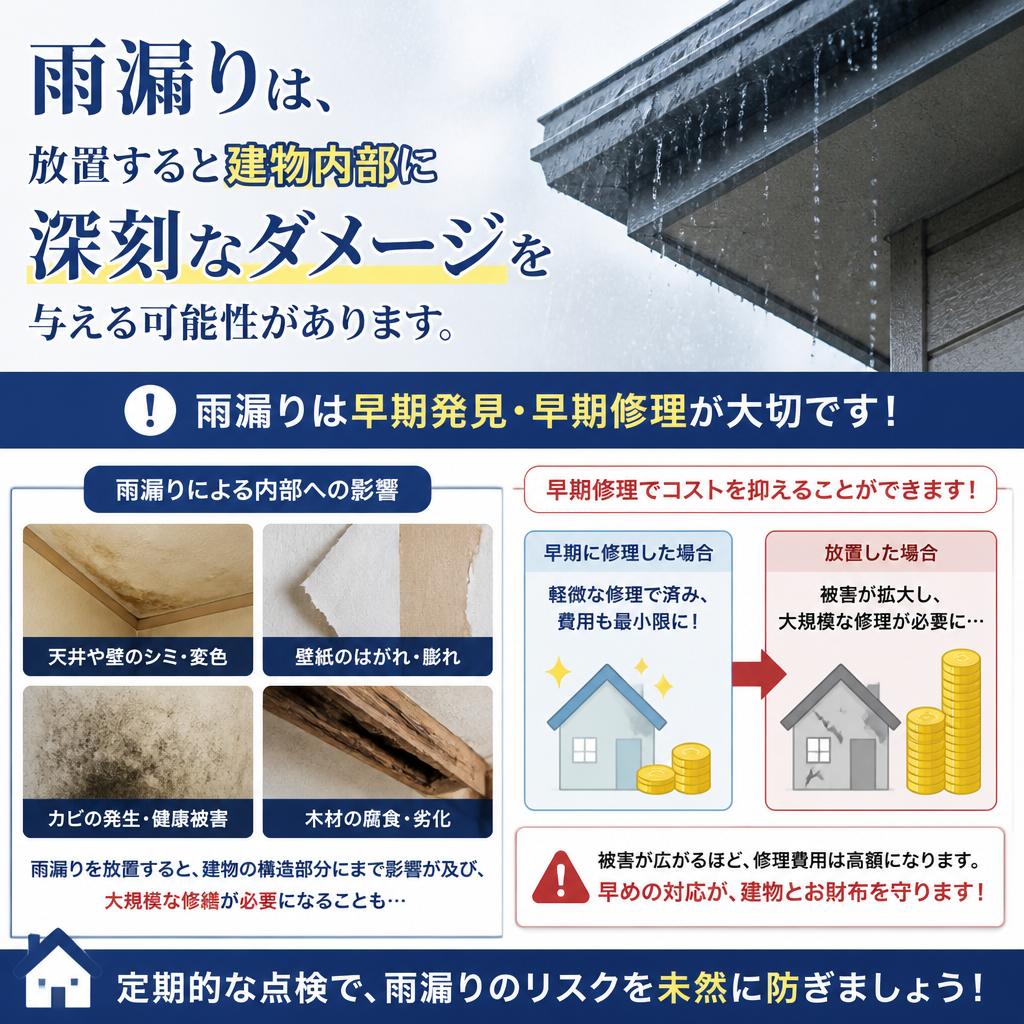 2. 雨漏り修理の重要性