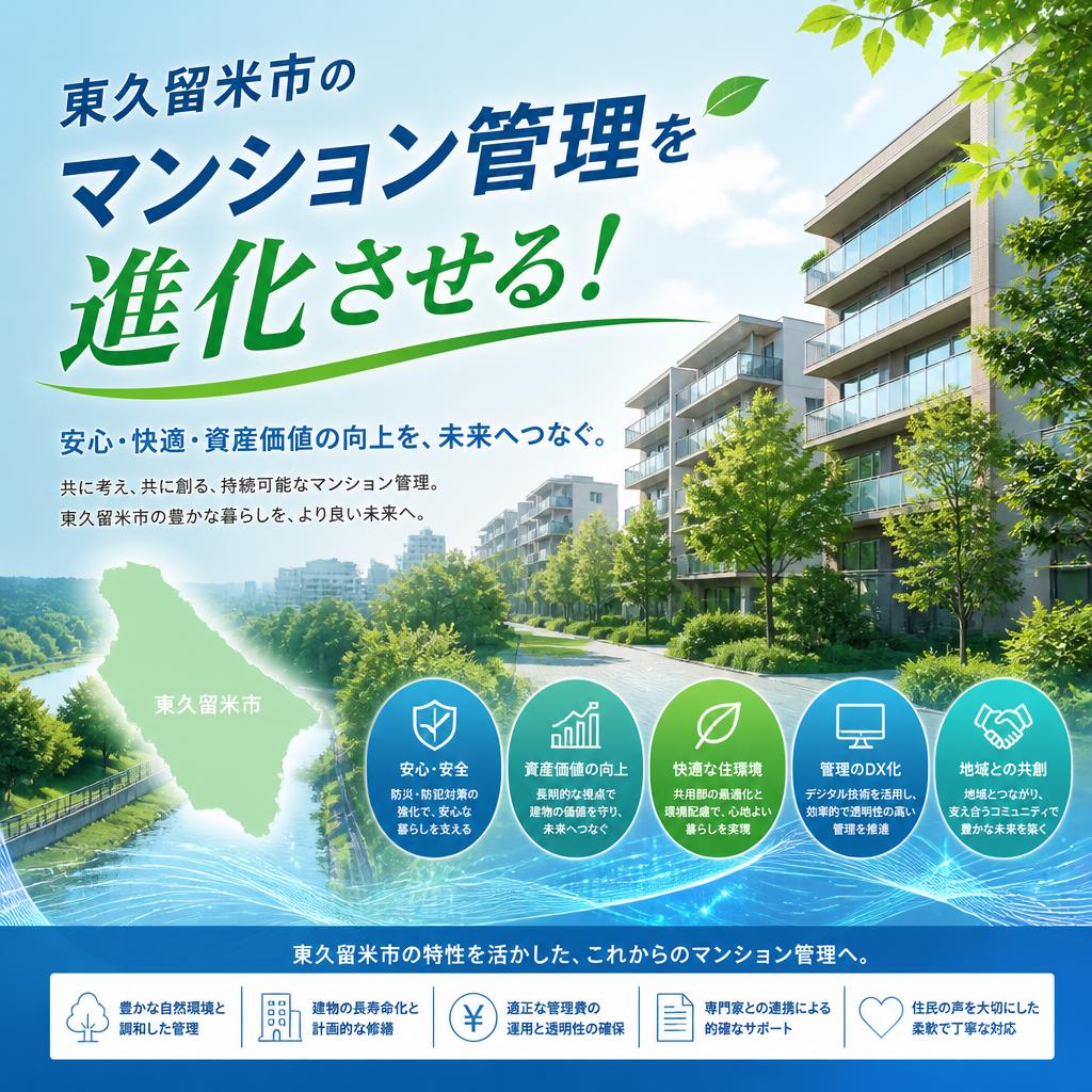 東久留米市のマンション管理を進化させる！