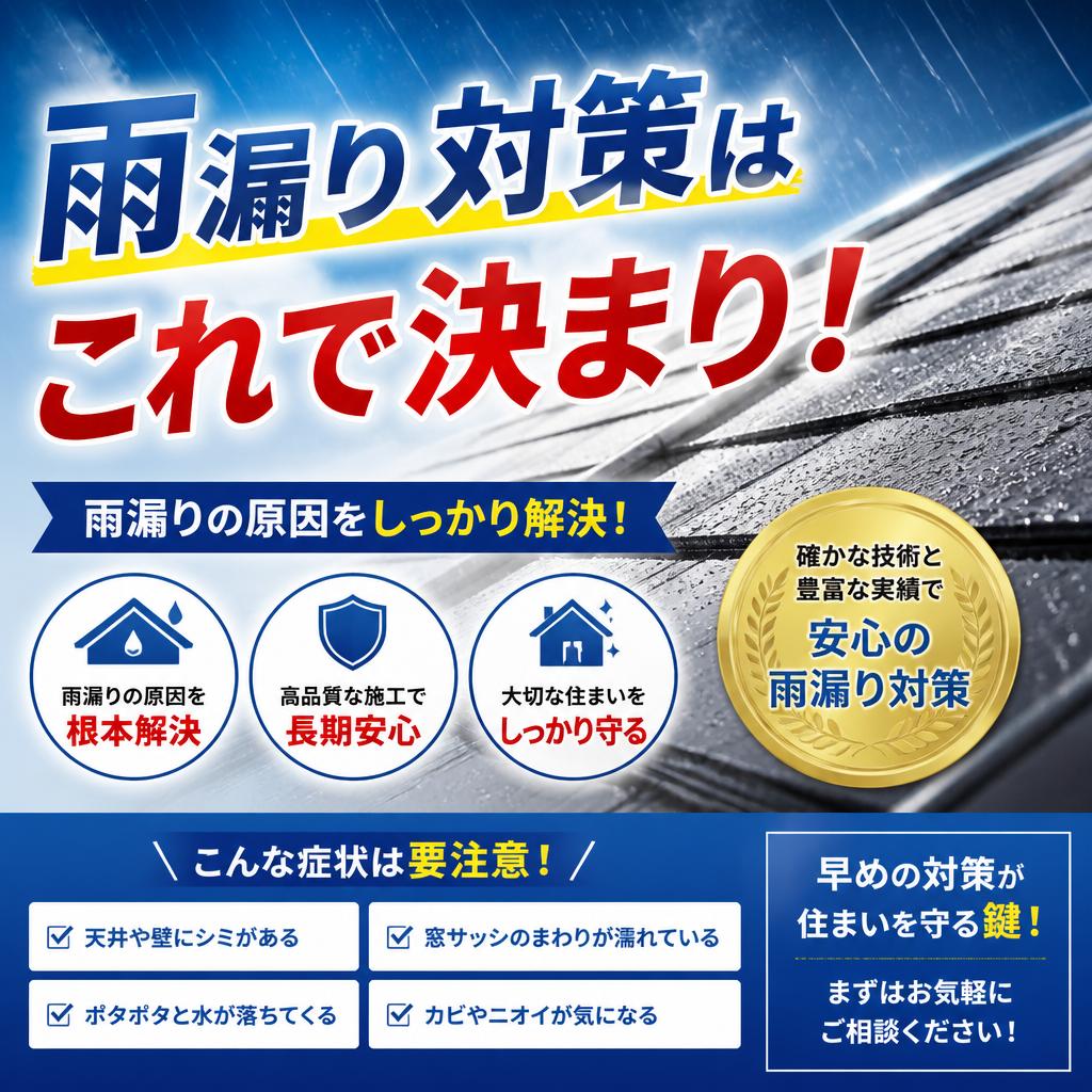 雨漏り対策はこれで決まり！