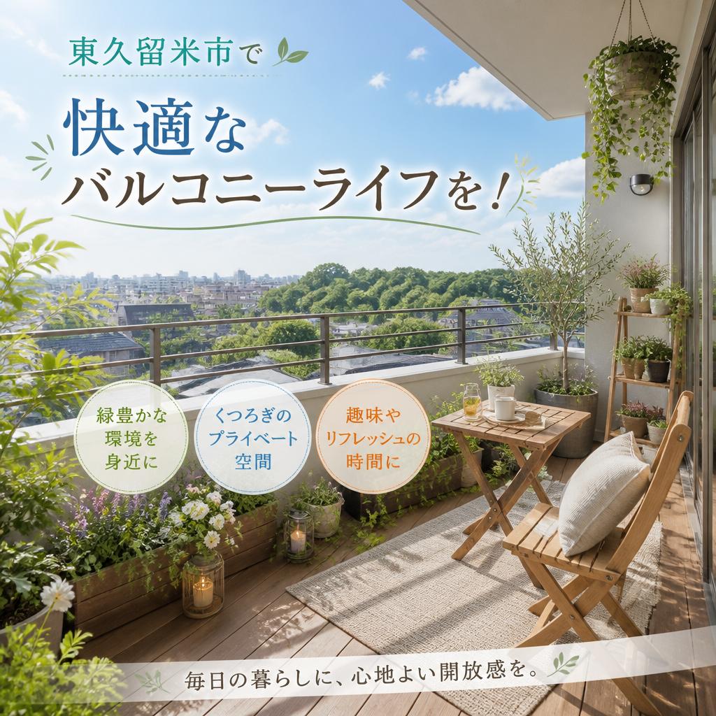 東久留米市で快適なバルコニーライフを！