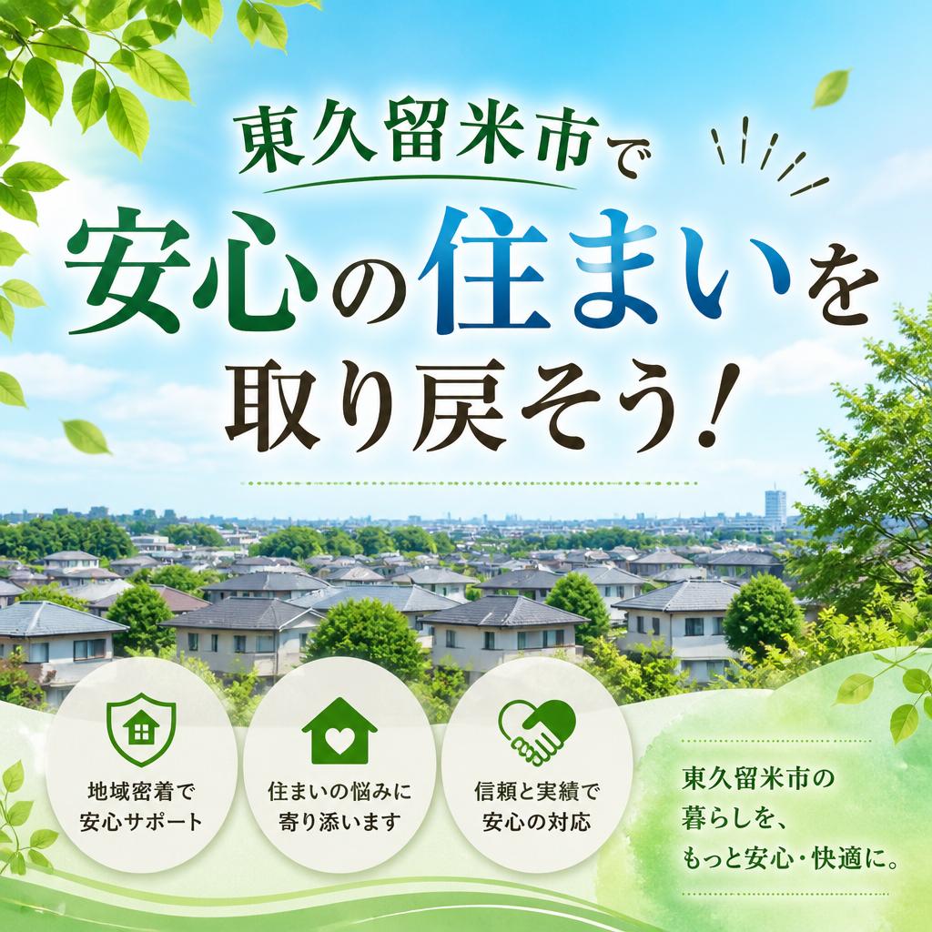 東久留米市で安心の住まいを取り戻そう！