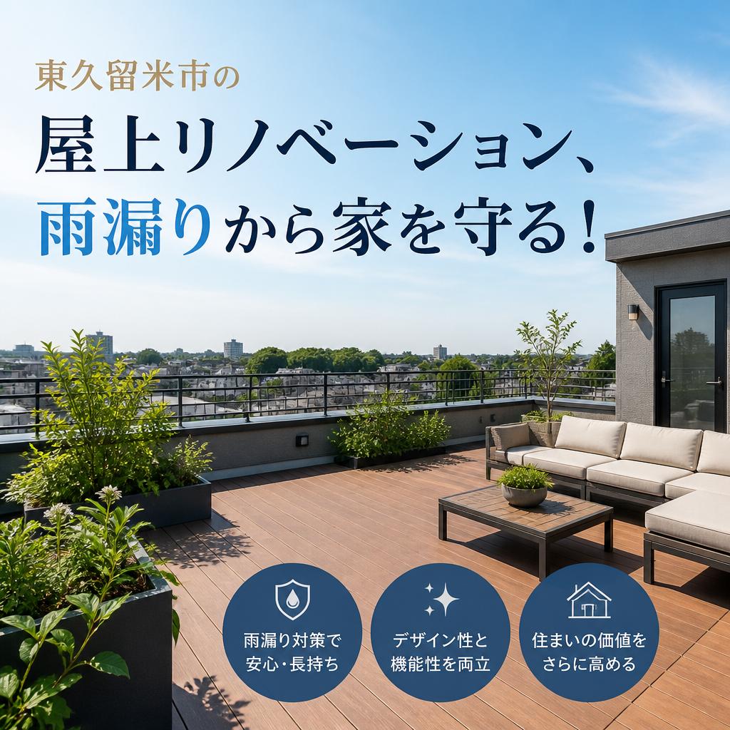 東久留米市の屋上リノベーション、雨漏りから家を守る！