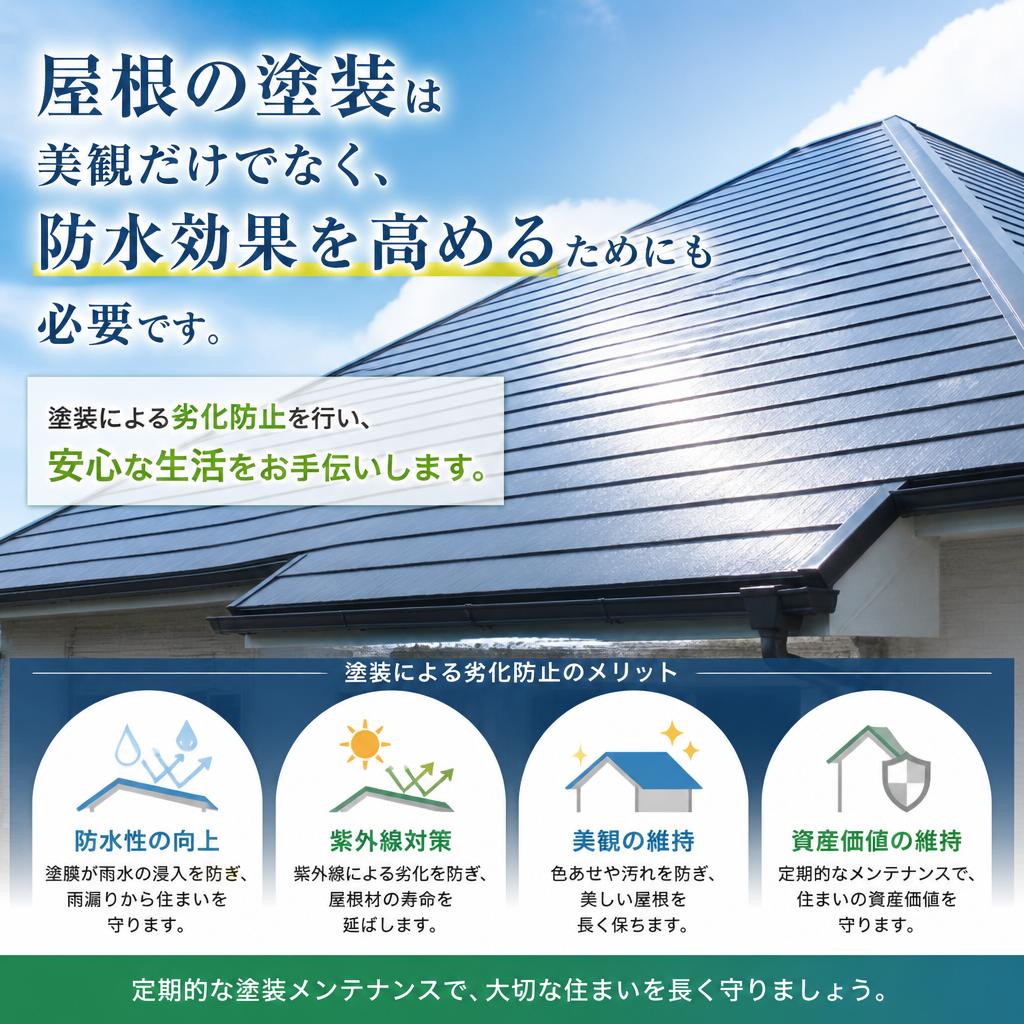 屋根の塗装で防水効果UP