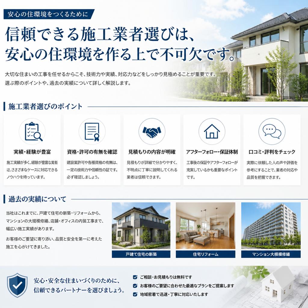 5. 施工業者を選ぶポイント