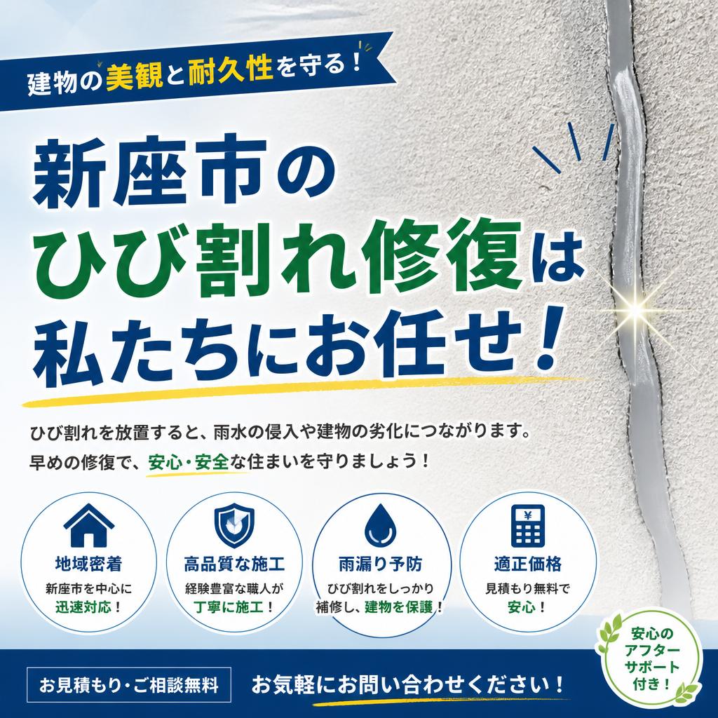 新座市のひび割れ修復は私たちにお任せ！
