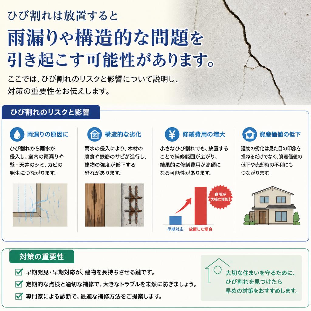 ひび割れのリスクと影響