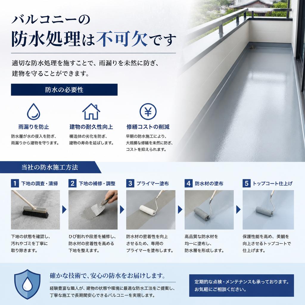 防水処理で安心を