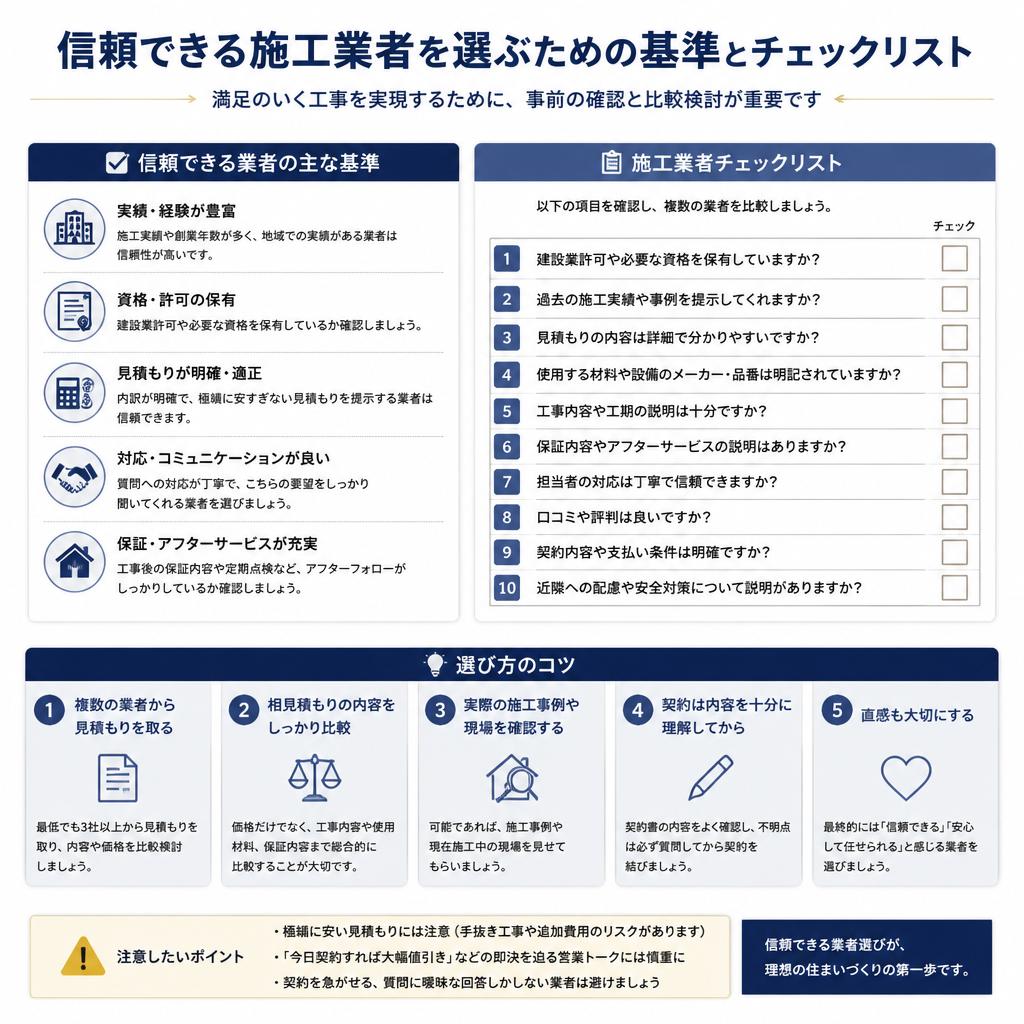5. 施工業者選びのポイント