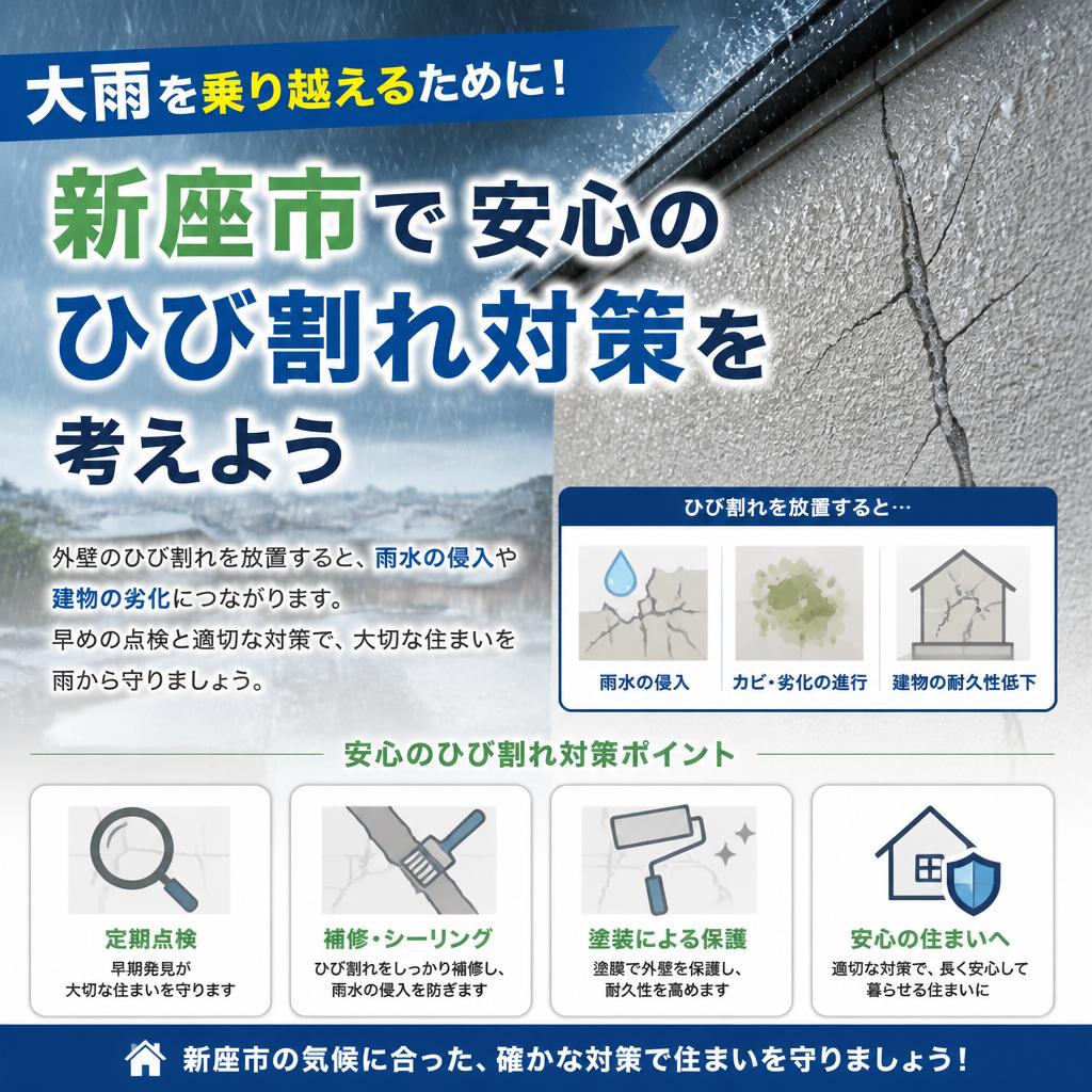 大雨を乗り越えるために！新座市で安心のひび割れ対策を考えよう