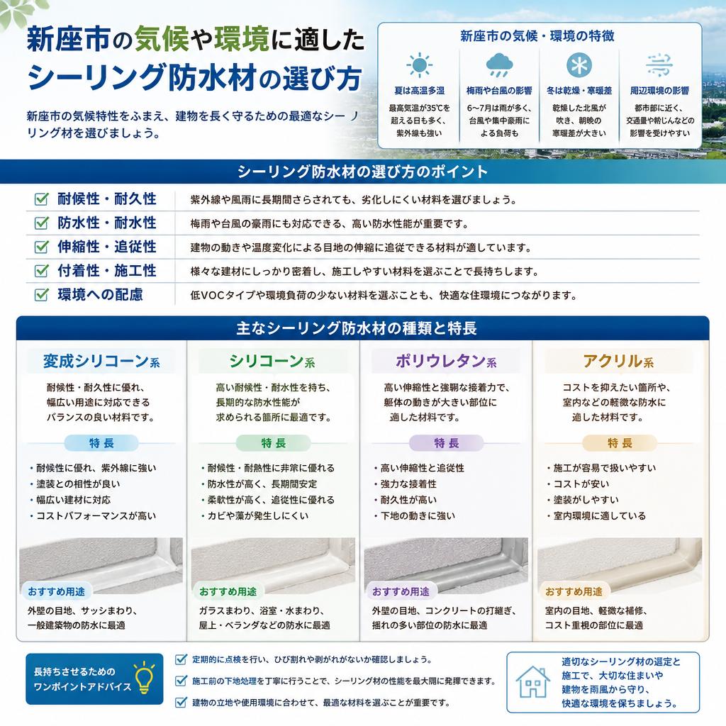 新座市の住宅に最適な防水材