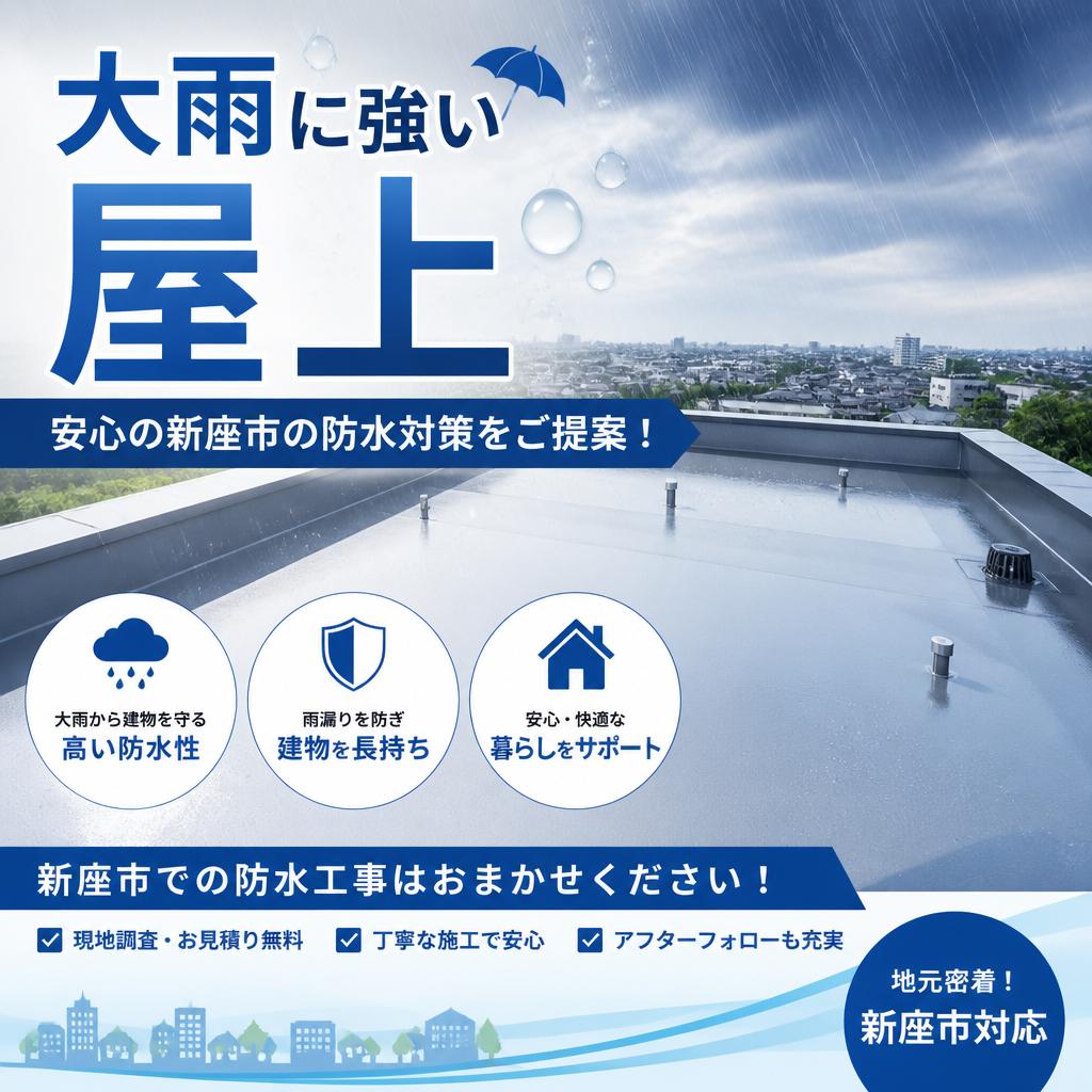 大雨に強い屋上、安心の新座市の防水対策をご提案！